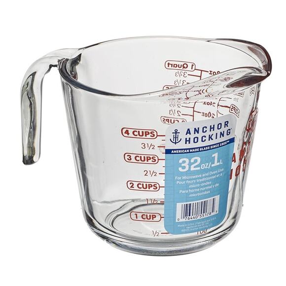 Anchor Hocking Glass Measuring Cup, 4 Cup - Picture 8 of 8